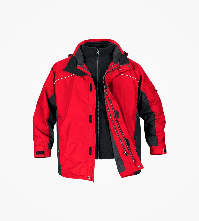 Abrigo rojo de invierno