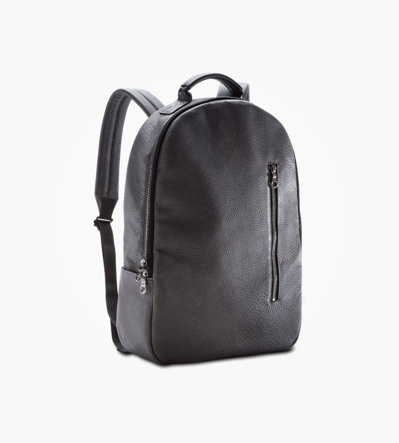 Mini mochila cuero negro